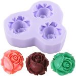 3 IN 1 Silicone Icing Mould Moulding Cake Cupcake Toppers Flower Rose Sugar Paste Sugarpaste Decoration