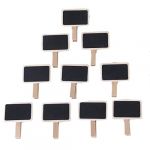 10Pcs Cute Mini Message Wooden Blackboard Note Photo Paper Clips, Ideal for Decor Use