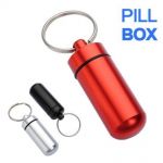 Big Bargain Aluminum Pill Box Case Bottle Holder Container Keychain