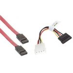 Wired--Up 1 SATA Power Adapter Cable and 1 SATA Data Cable