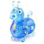 Picknbuy® 3d crystal puzzle blue donkey jigsaw puzzle iq toy model decoration