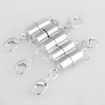 5 X Silver Plated Magnetic Clasps Jewelry Findings 6mm HOT
