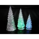 Color changing icy crystal led christmas tree decoration night light lamp