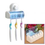 New home bathroom toothbrush spinbrush suction holder stand rack plastic set 5