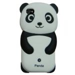 Global Black 3D Cute Panda Silicone Jelly Skin Soft Case Cover for Apple Iphone 4G 4 4S 4GS