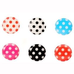 6pcs Colorful Dots Home Button Sticker for Apple iPhone iPod Touch 5 4 3 2&1 iPad 1 2 3 Mini