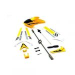 Set rc helicopter syma s107 yellow spare part canopy blade shaft balance buckle etc