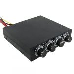 4 Channel 4 Pin Connector Blue LED PC Fan Controller