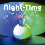 Night time mood light, clock & star projector