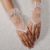 Short fingerless bridal gloves wedding party sexy prom lace, white