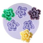 3 IN 1 (each 2cm) Silicone Icing Mould Chocolate Moulding Cake Cupcake Toppers Flower Blossom Sugar Paste Sugarpaste Decoration
