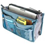 Dual Bag In Bag Inner Storage Organizer Pouch Handbag Tote Insert Purse Tidy Travel Cosmetic Pocket