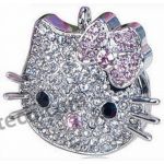 High Quality 8 GB Hello Kitty Shape Crystal Jewelry USB Flash Memory Drive Necklace (silver)