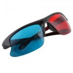 3d glasses sport style red & blue dimensional anaglyph black plastic frame 3d buyincoins