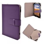 Purple Plain Premium PU Luxury Leather Folio / Flip Case Stand Cover Protection Skin Wallet For 7 7 inch Android Tablet PC, ASUS GOOGLE Nexus 7, 2.2 EASY TAB, MID, Apad, Epad, 7 inch Amazon kindle fire, Blackberry playerbook, Huawei Mediapad, T-Mobile Spr