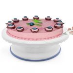 SWT New Rotating Cake Turntable Console Fondant Decorating Movable Stand --- Platform Diameter 11