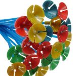 100pcs Plastic Balloon Holder Sticks Cup Multicolor Party Decoration 10