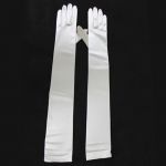 WMA White Ladies Long Satin Evening Party Gloves Fancy Dress Wedding Prom Cocktail