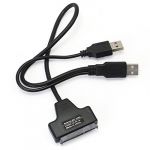 Generic USB 2.0 to SATA Serial ATA 15+7 22P Adapter Cable For 2.5 HDD Laptop Hard Drive