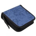 Blue World Global Map Fashion 40 disc CD DVD Holder DJ Storage Case Disc Organizer Wallet Bag Album