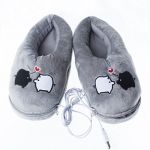 Big Bargain Plush USB Laptop PC Electric Heating Slippers Heated Shoes Foot Warmer Piggy