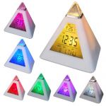 Coco Digital LED 7 Color Changing Triangle Pyramid Digital Music Alarm Clock