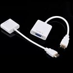 Coco Digital White HDMI Male to VGA Female Video Converter Adapter Cable for PC DVD HDTV