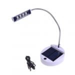 Buyincoins Solar USB Power 4 LED White Bright Flexible Reading Light
