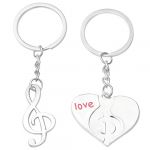 Creative Couples are Key to Hang Heart Notes Key Pendant Festival Gifts Shape Keychains Key Ring