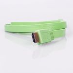 HDMI to HDMI Gold Plated Connectors 1.8m Flat Cable (Green)