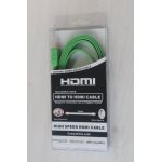 1.8M 6ft Flat HDMI Cable 1080P Male to Male for 3DTV DVD XBOX360 PS3 HDTV-Green