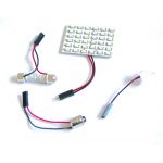White 3528 SMD 36 LED Car Interior Dome Light Panel w T10 BA9S Adapter
