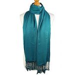 Plain Pashmina Scarf Hijab Shawl Stole Wrap High Quality 100% Viscose Factory seconds (Teal Green)