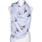 MJK STUDIOÂ®-Horse Print Scarf Fashion New Long Shawl Animal Wrap (Black and White Colour)