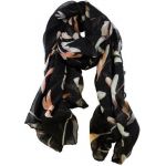 Kukubird Dragonfly Big print long shawls / scarves / wraps / head scarf / pashmina-BLACK