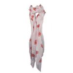 Beautiful Light Pink Owl Bird Print Pattern Maxi Large Oversized Shawl Scarf Sarong Wrap