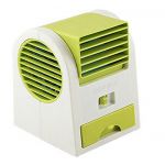 USB or AA Battery FAN MINI PORTABLE DESKTOP COOLING DESK QUIET FAN FOR COMPUTER LAPTOP PC - Green