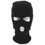 Balaclava Winter Snowboarding Paintballing Black 3 Hole