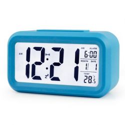 Digital LCD Snooze Alarm Clock + Sensor Light + White LED Backlight