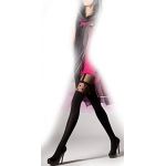 MOCK SUSPENDER STOCKINGS TIGHTS Black POLKA DOT Pattern Spot Print Tops 40 20 DENIER Semi Opaque Sheer - Trendy Fashion Party S M L Gatta Girl Up 12