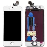 White iPhone 5 5G Touch Screen digitizer and LCD Display Repair Replacement with tools and adhesive