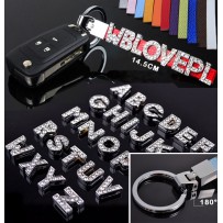 Key Chain DIY Name Strap for House / Car Key Ring