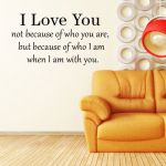 Wall sticker proverb i love you because who you are room decoration decal vinyl