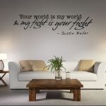 Wall Sticker Your World is My World Proverb Room 58cm x 15cm 