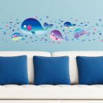 Wall sticker shark bathroom toilet room decoration decal vinyl