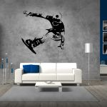 Wall sticker skating skiing sports room decoration decal vinyl