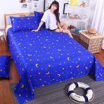 Moon Stars Bed Sheet Single Blue