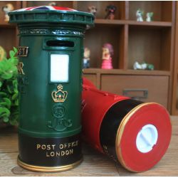UK Post mail box London vintage Piggy Money Bank