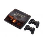 playstation ps3 slim vinyl decor decal protetive skin sticker for console, controllers decal#3100