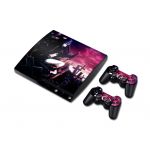 playstation ps3 slim vinyl decor decal protetive skin sticker for console, controllers decal#3118